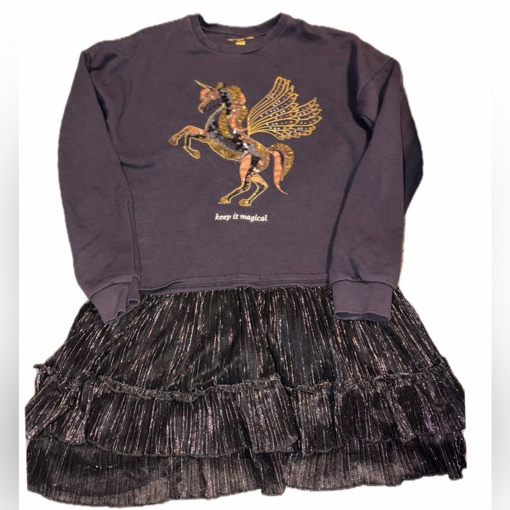 F&f girls 13-14 unicorn bling dress